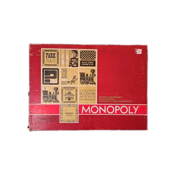 Vintage 1964 Monopoly Board Game Red Box  Parker Brother Ages 8+ 2-10 Players - Picture 1 of 16
